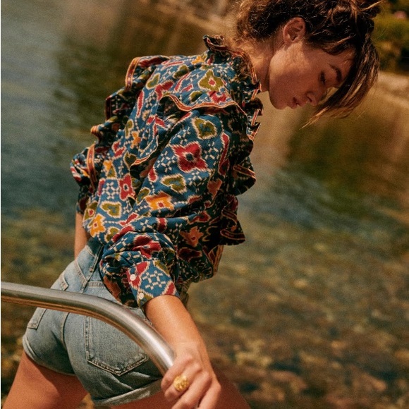 Sezane Anita ruffle top 38 - Picture 3 of 6